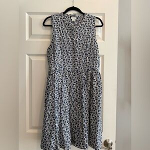 J.Crew Blue and White Floral Dress